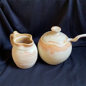 Page Pottery Creamer and Sugar Bowl & Spoon